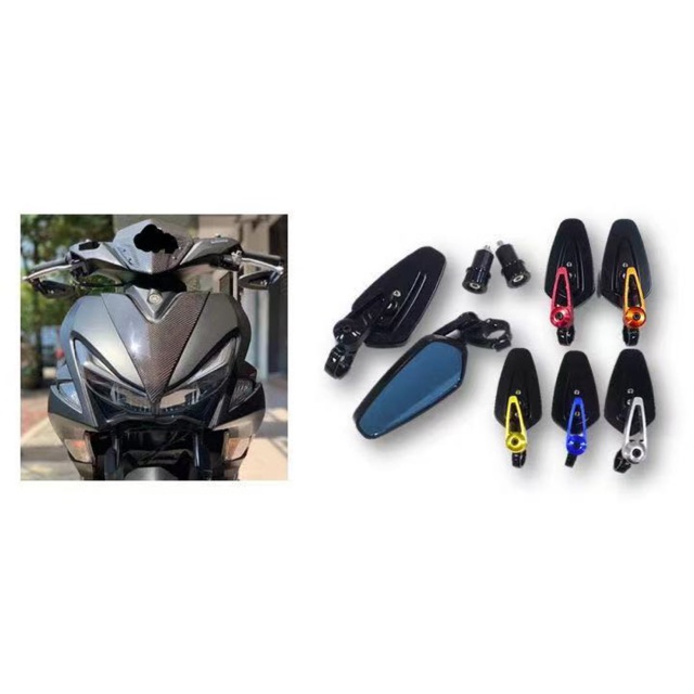 Side Mirror End Bar NVX Ducati MT09 MT07 R25 Yamaha Universal