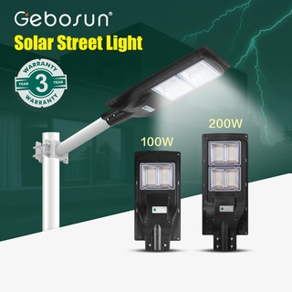 GEBOSUN IP65 100W/200W Solar Street Light LED High-brightness Outdoor Lighting Garden Light 