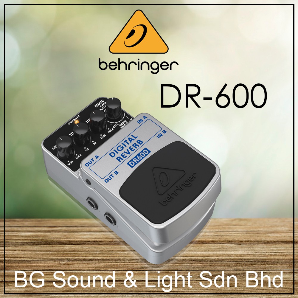 Behringer DR600 Digital Reverb Guitar Effects Pedal (DR600 / DR 600) Shopee Malaysia