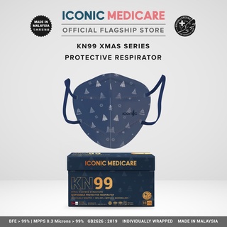 Image of Iconic Medicare 5 Ply KN99/KN95/N95  Medical Face Mask Respirator - Christmas Edition (10pcs)
