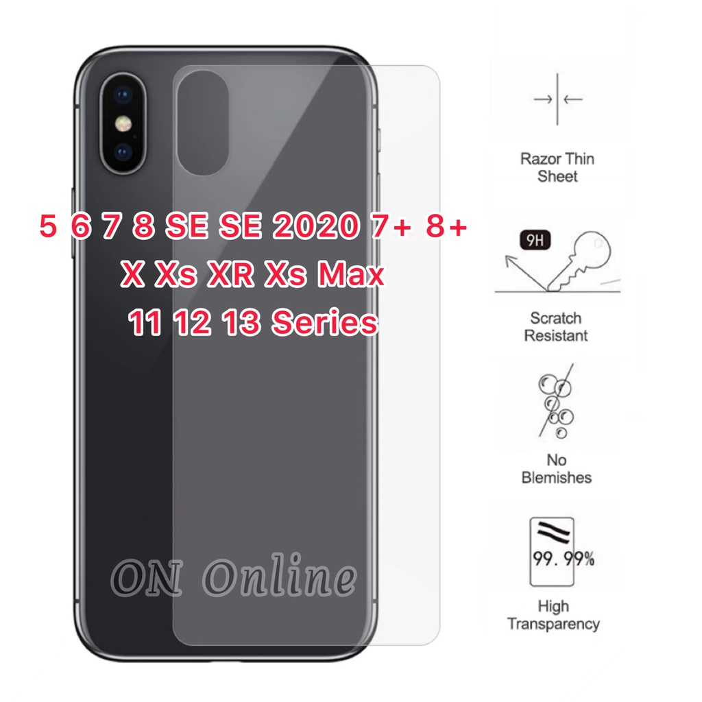 New 9h Xxx Video - iP Back Tempered Glass Protector Clear For 6 7 8 PLUS X XR XS MAX 11 12 13  PRO MAX MINI Transparent Screen Protector | Shopee Malaysia