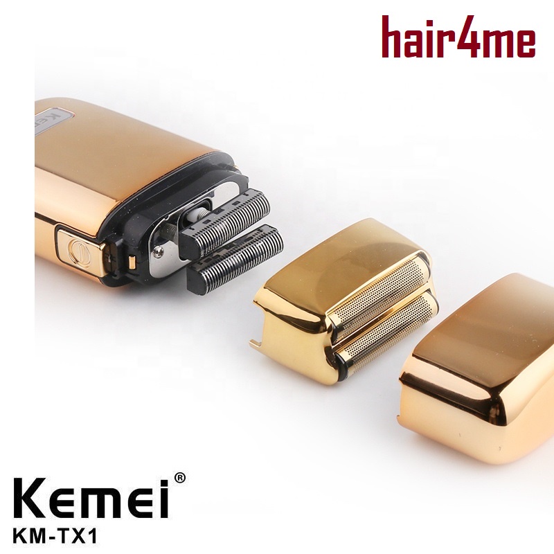 Kemei TX1 Reciprocating Cordless Metal Double Foil Shaver Titanium