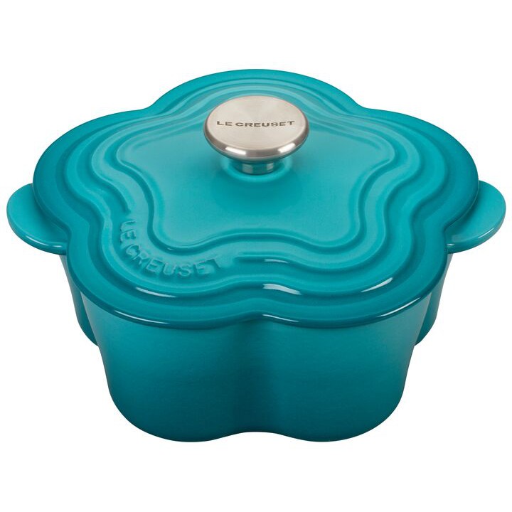 Le Creuset Flower Shaped Casserole Caribbean Blue (20cm) Shopee Malaysia