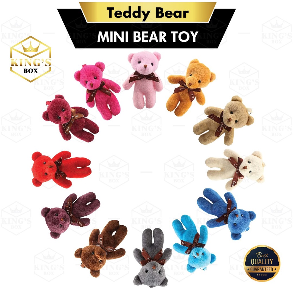 Teddy Bear Mini Bear Cute Small Size Bear Suitable for Bouquet Gift DIY Bear Toys Plush Doll Kids Bear Plush Toy Cut