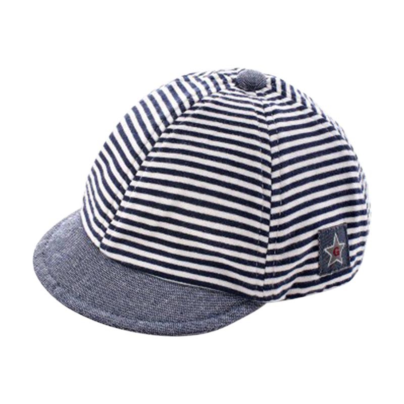 Newborn Baby Boys Girls Baseball Cap Adjustable Stripe Hat Pure Cotton Hat Sun Protection Summer Headwear Sun Hats for Kids 3-12 Months