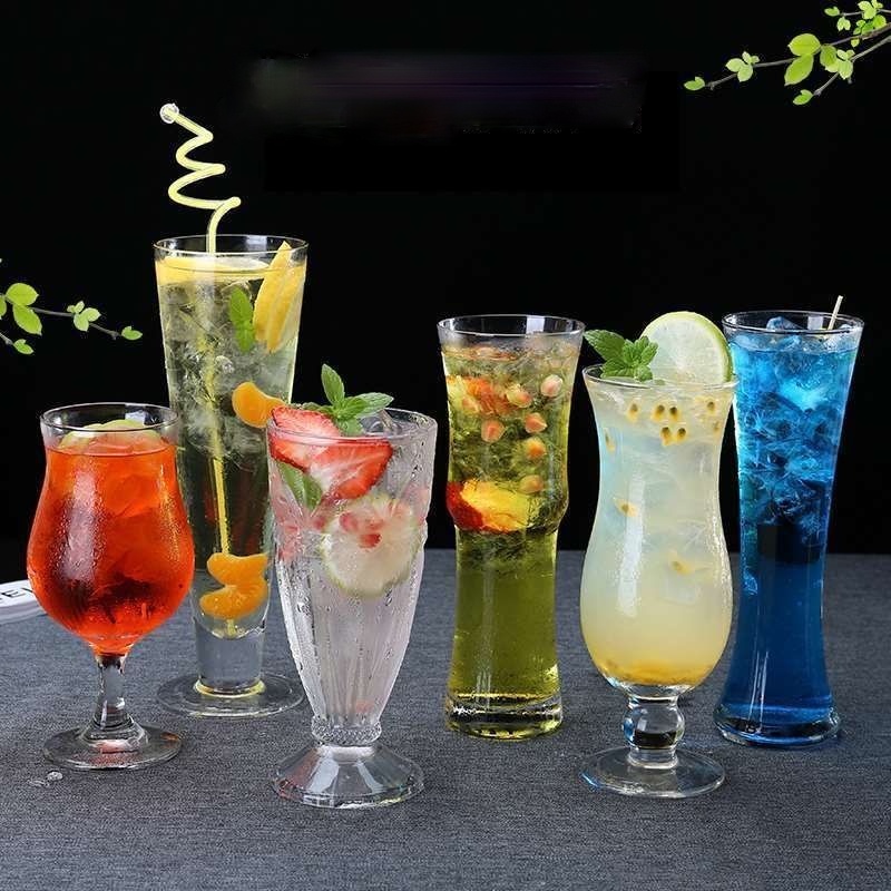 Glass cup, juice cup, cold drink cup, milk tea cup, large drink cup