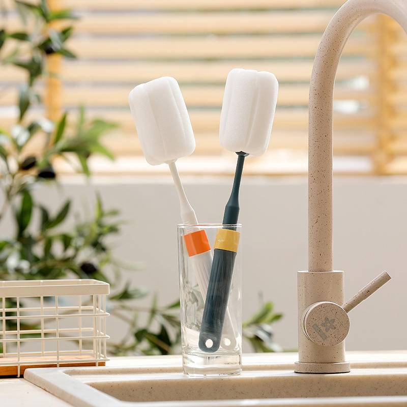 Retractable Long Handled Glass Brush, Cup Sponge Cleaning Cup Brush, Baby Bottle