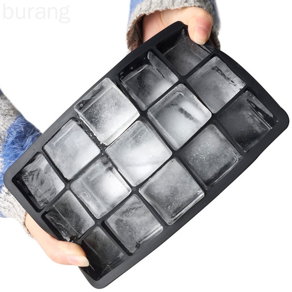 15-grid Ice Cube Mold Home Bar Pub Wine Ice Blocks Maker Silicone Non-stick Mould Tray burang