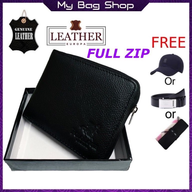 MENS LEATHER FULL ZIP WALLET 024# (PL)zip