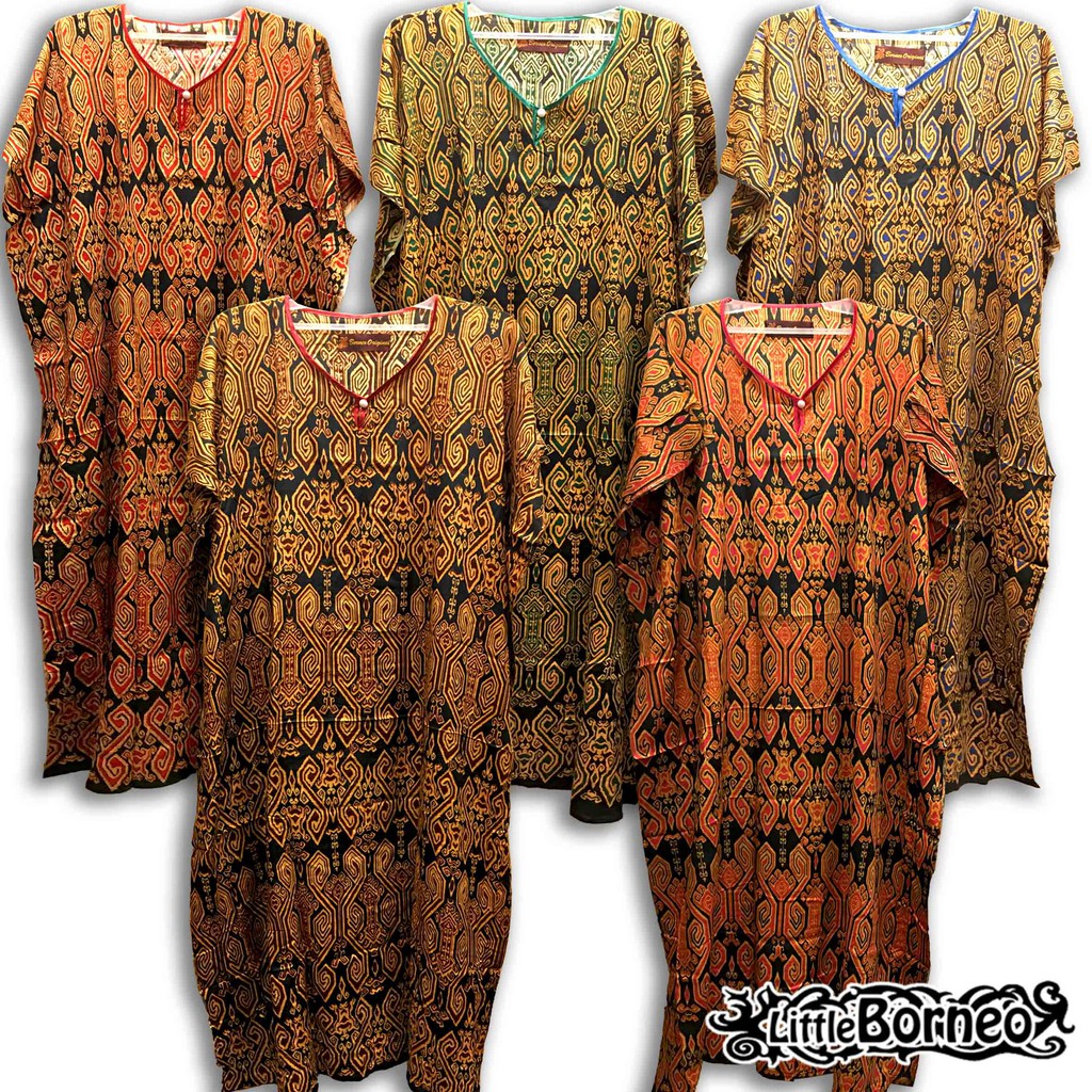 7 Baju Tidur Kelawar Batik Sarawak Borneo Kaftan Dress Free Size Littleborneo Shopee Malaysia