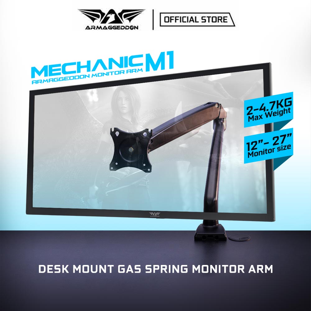 Armaggeddon Mechanic M1 Gas Spring Monitor Arm Black New PGMall