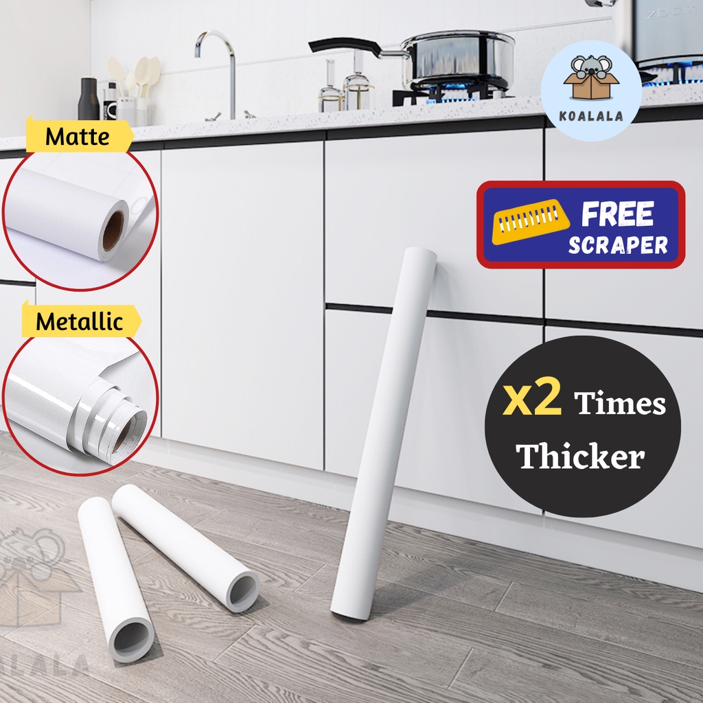 60cm Metallic Wallpaper Furniture Sticker Waterproof Cupboard