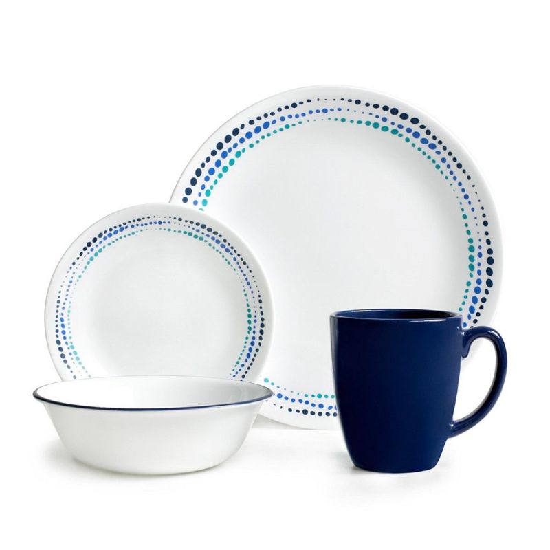 CORELLE LIVINGWARE OCEAN BLUE DINNER SET 16PC | Shopee Malaysia