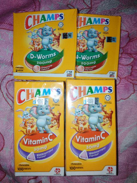 Champs D Worms Ubat Cacing 2 Tablets  Shopee Malaysia