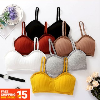Ready stock  Strap Bra Beautiful Back CuteNo Steel Ring  Cup Removable  Underlined Shoulder bra 9922