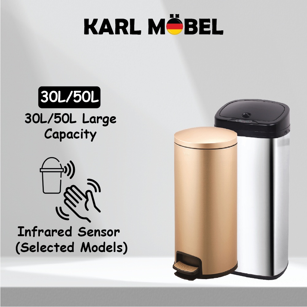 Tong Sampah Besar Dustbin kitchen 30L Rubbish Bin Garbage Bin Dustbin