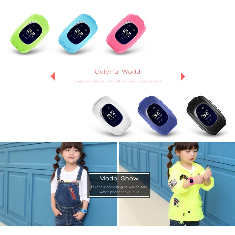 q50 kids oled display gps smart watch telephone