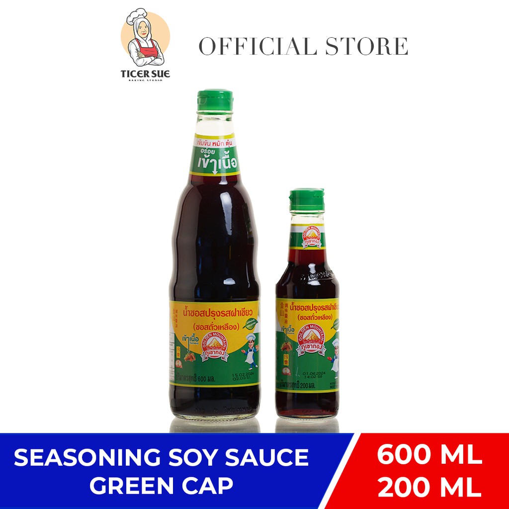 Seasoning Soy Sauce Green Cap Golden Mountain Botol Besar (600ML
