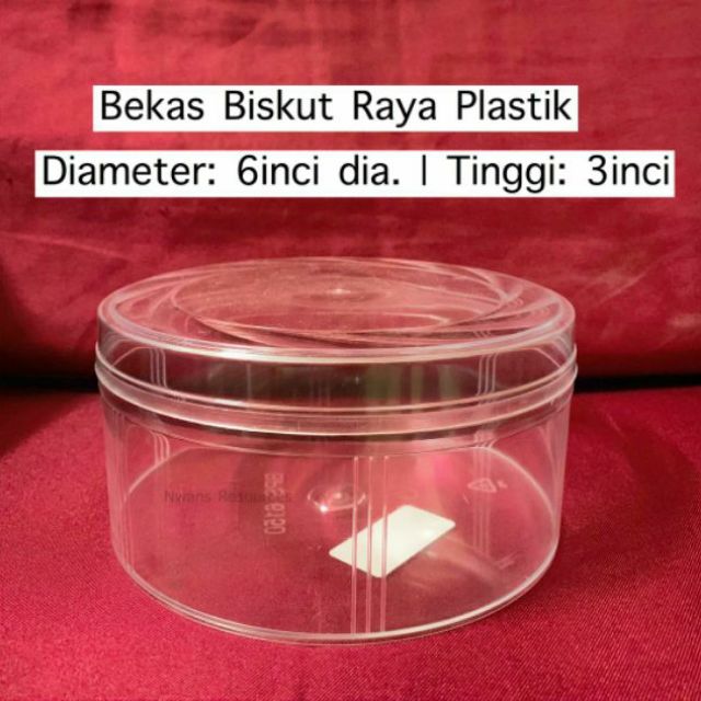 Bekas Biskut Raya Plastik (Kurier 1 hari selepas order)