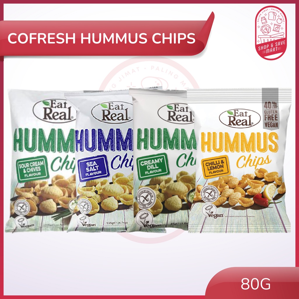 CoFresh Hummus Chips 80g (Flavor Sour Cream & Chives / Sea Salt