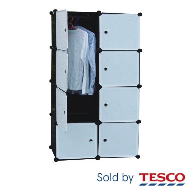 Tesco 8 Cubes Wardrobe Black Shopee Malaysia