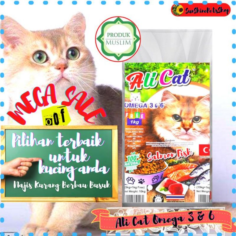 Buy Makanan Kucing Murah 10kg AliCat (Omega-3 u0026 6)  SeeTracker 