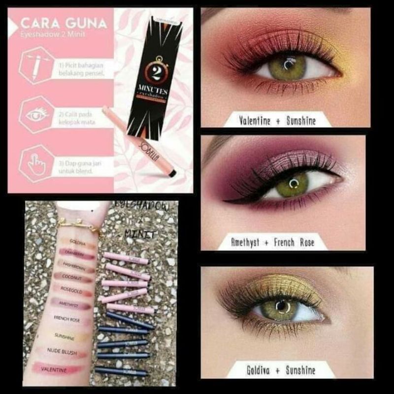 [ SOBELLA ] Eyeshadow stick 2minit sobella Shopee Malaysia