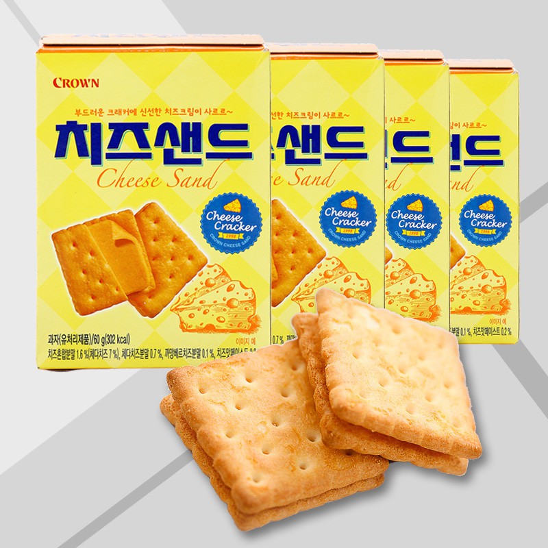 [Korea Crown] Peanut Sand /cheese sand 155GM 可瑞安克丽安花生夹心饼干
