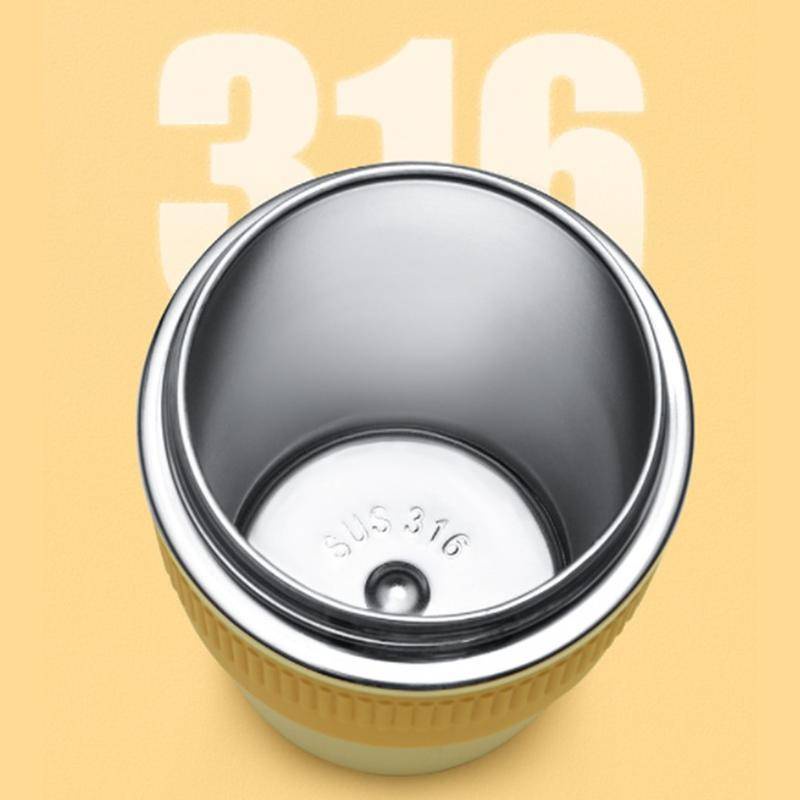 316 Stainless Steel Portable Cup Insulation Travel Coffee Mug Water Bottle with Straw Lid