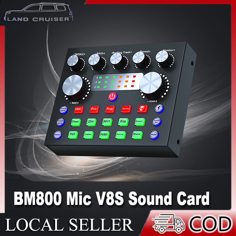 V8S Sound Card/Anchor Live Singing Equipment Mobile Phone Computer ...