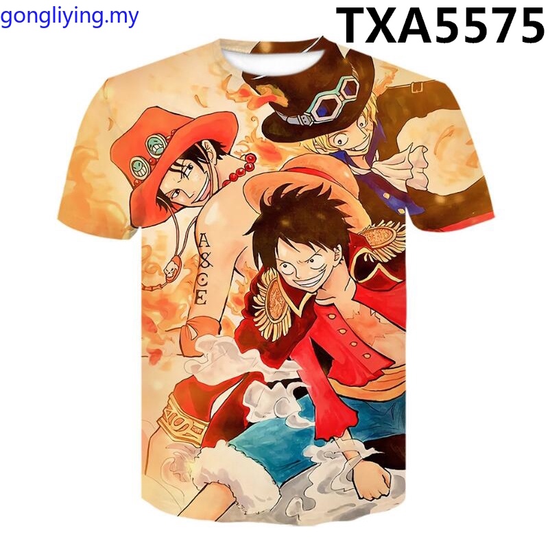 Premium Quality Anime one piece Luffy T-shirt Men Women Summer 3D Printed Casual graphics short sleeve Tshirt - Image 4