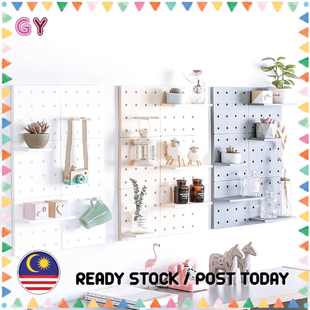 GY Selfadhesive Peg Board Organizer Wall Hole Pegboard with Pegboard