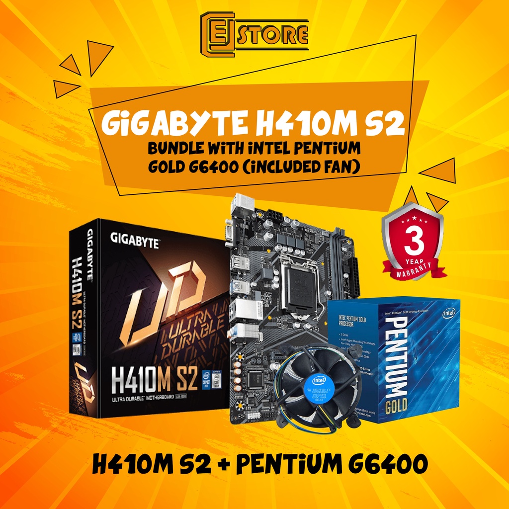 BUNDLE SET GIGABYTE H410M S2V3/ B560M GAMING HD Motherboard +Intel G6405/i3 10100F/i310100/i5