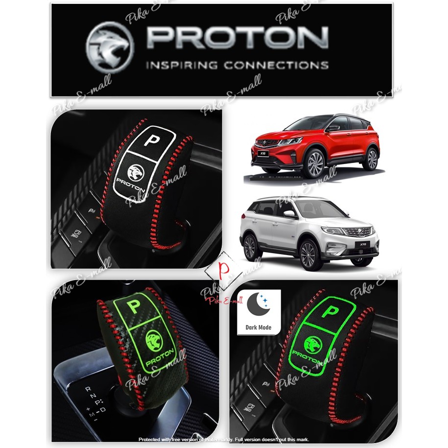 Proton X50 X70 Genuine Leather Gear Knob Cover Gear Cover Shopee Malaysia