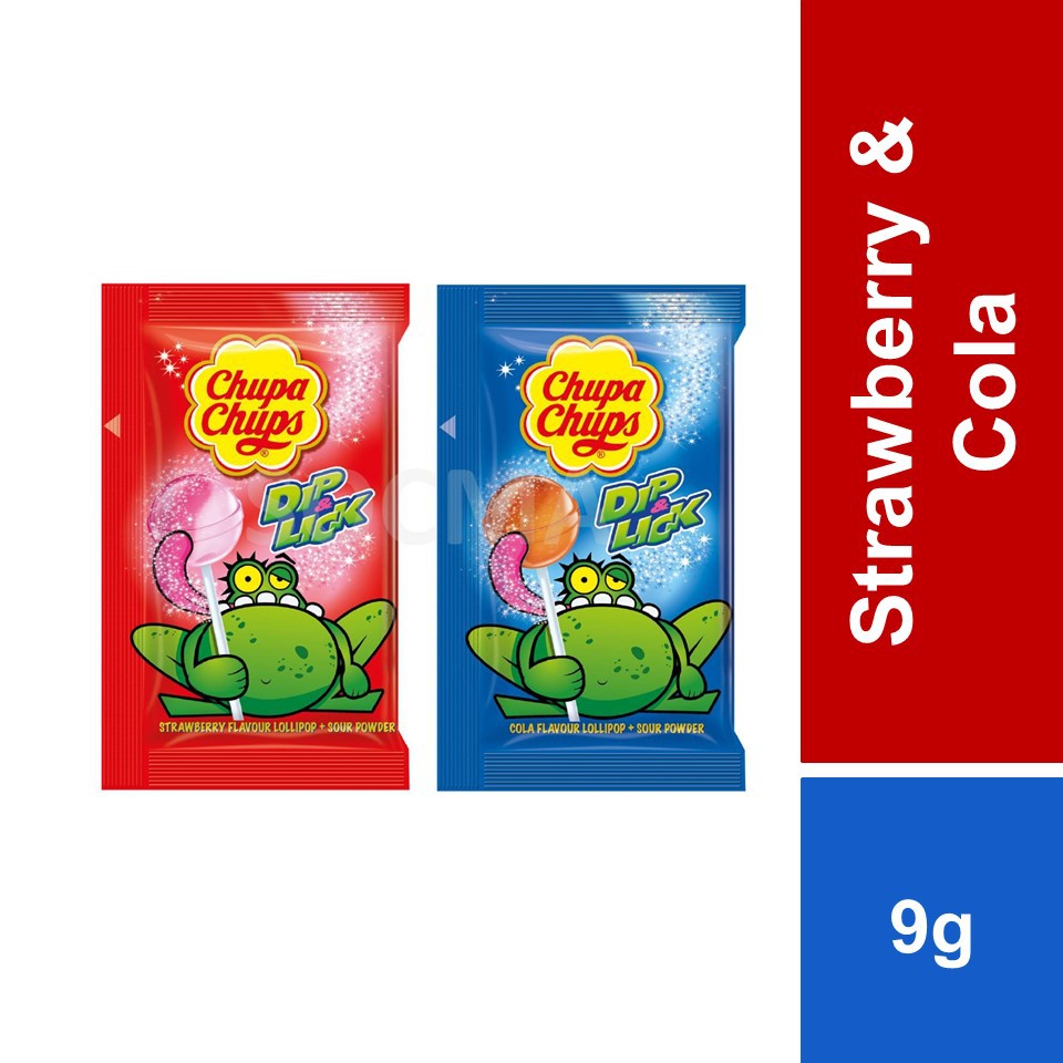 Chupa Chups Dip And Lick Strawberry And Cola 9g Shopee Malaysia 