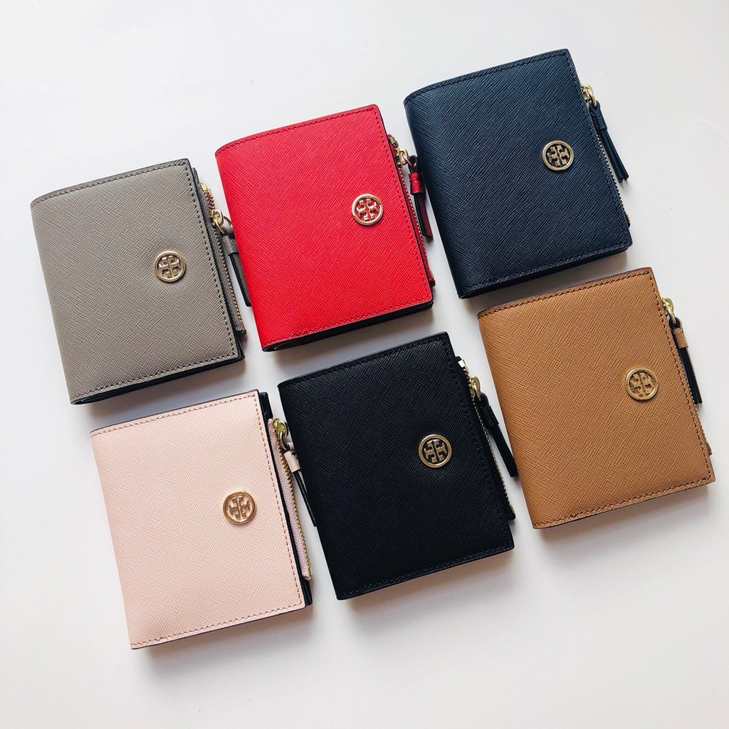 Tory Burch Robinson Short Zip Wallet Shopee Malaysia