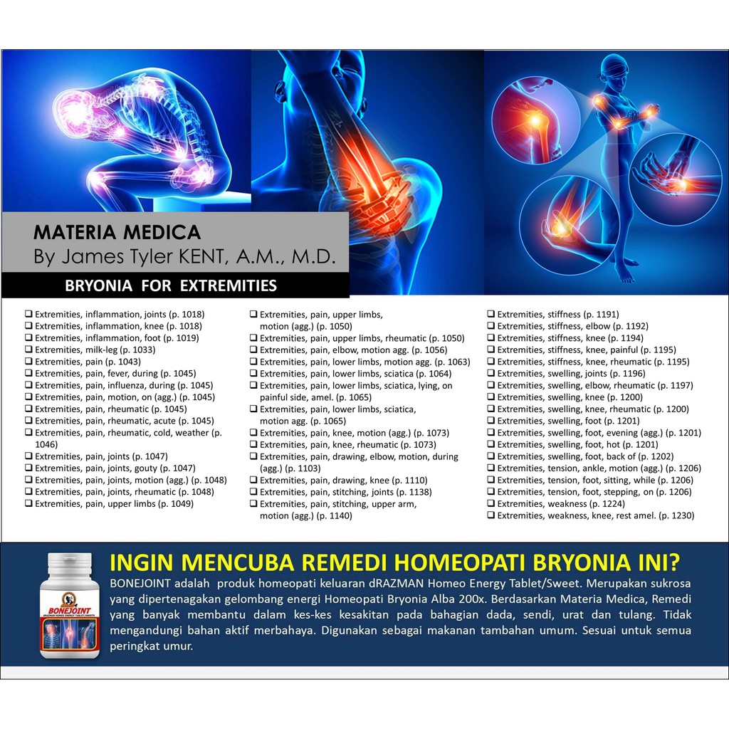 Sakit Lutut Sendi Urat Otot Tulang Ligamen Homeopathy Bonjoin Drazman Homeo Naturopathic Remedy Sku Mhdrazbj01 Shopee Malaysia