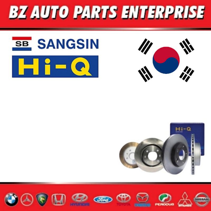 Sangsin Hi-Q Front&Rear Disc Brake Rotor For Kia Rio UB~SD2043/SD1087 ...