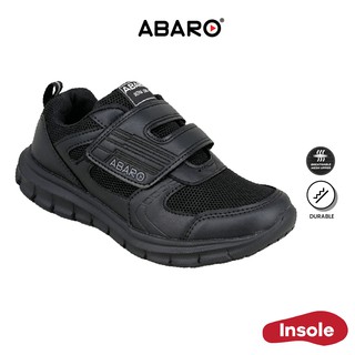 ABARO Unisex Ultra Light 2801 Sneaker Black School Shoes-Breathable Mesh/Super Comfy/Sport/Kasut Sekolah Hitam/校鞋/学生黑鞋