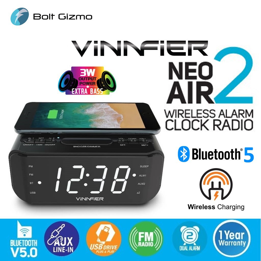 Vinnfier Neo Air 2 Wireless Charging Portable Bluetooth 5.0 Speaker