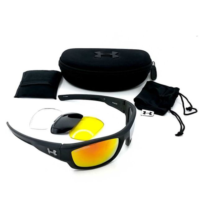 VELOCITYHQ Sport Outdoor Spec Mata Force Storm Sunglass Satin Black Frame and Black Polarized Lens