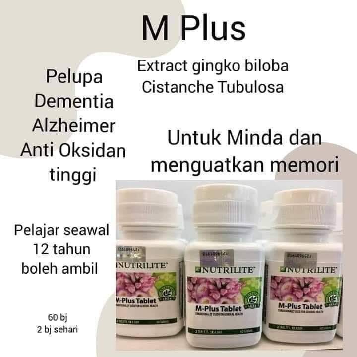100 Original Amway Nutrilite M Plus 60 Tablets Shopee Malaysia