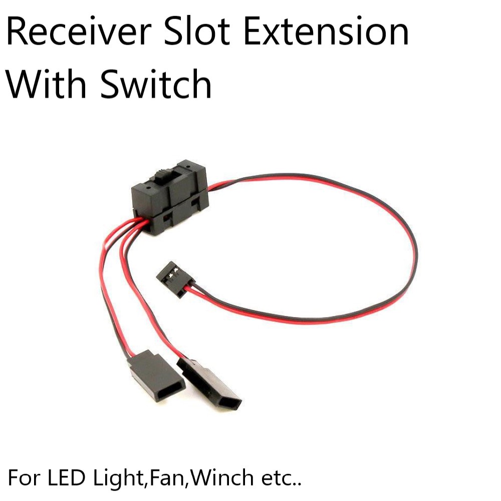 RC Receiver Servo Extension 1 to 2 Y Wire Cable With ON OFF Switch For