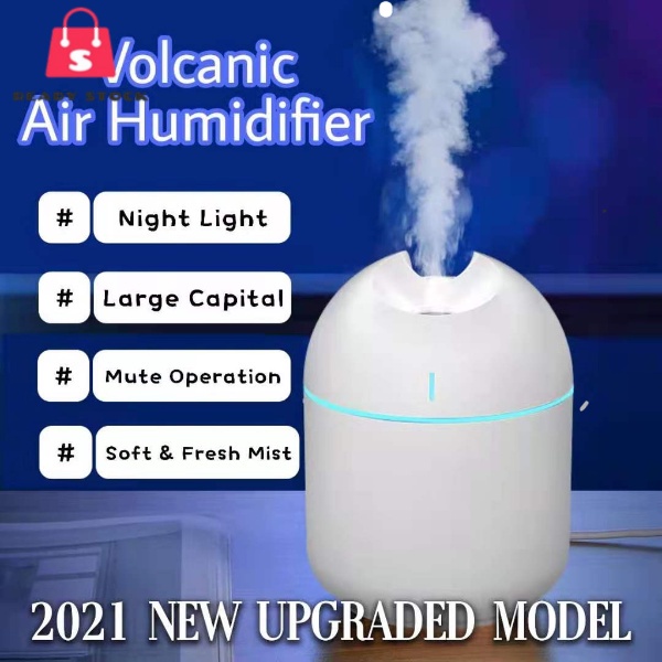 RSS_Volcanic Air Humidifier 3 In 1 7 Led Light 200ML USB Diffuser for Aroma in Home Office Car