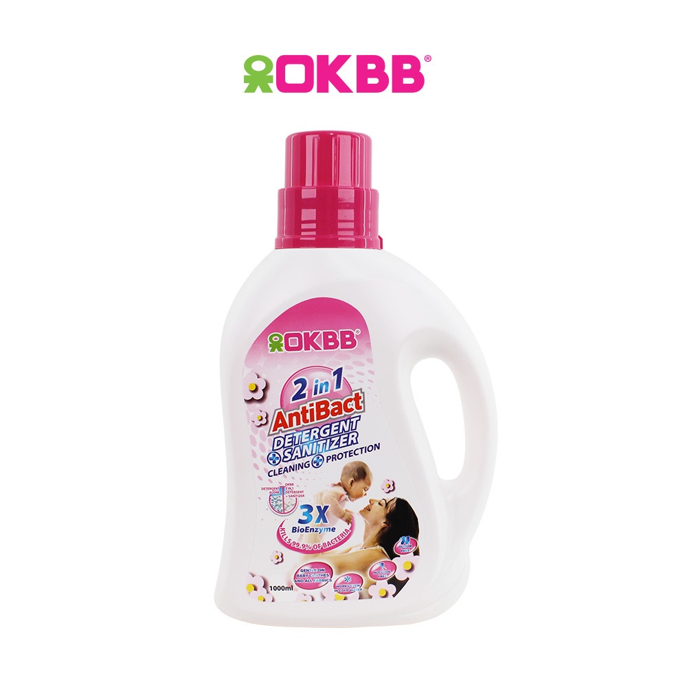OKBB 2 in 1 Antibacterial Detergent Sanitizer 1000ml DS1000