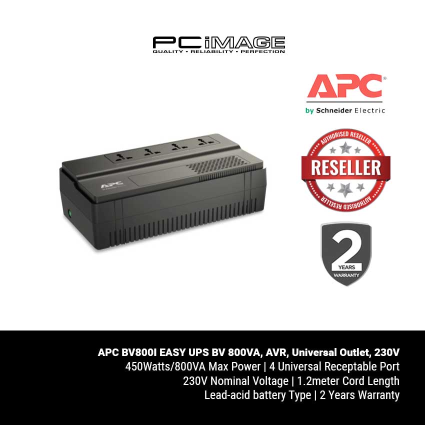 APC BV800I EASY UPS BV 800VA, AVR, Universal Outlet, 230V