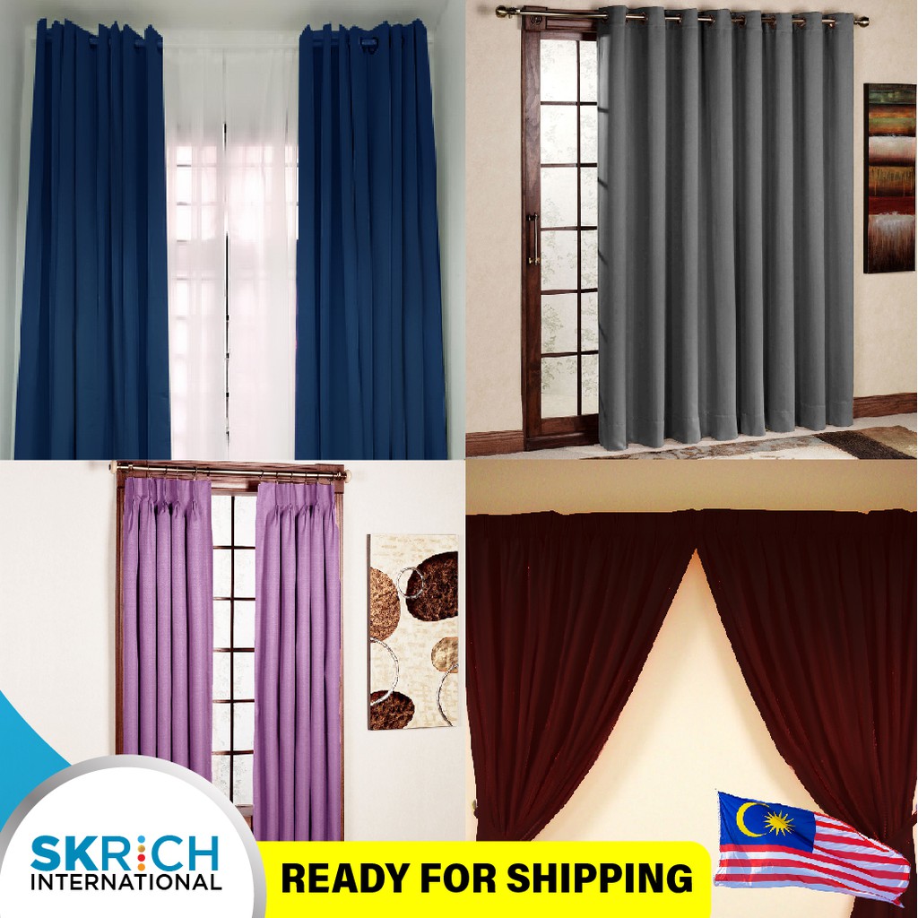 RAYA Langsir Curtain  Tebal Bedroom Window Kitchen Modern 