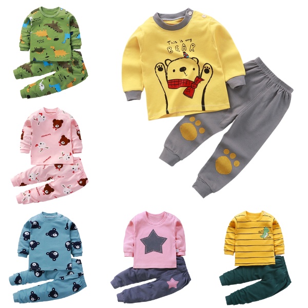 Kids On 🌼 0-5Y Kids Pyjamas Set Children Sleepwear Baju Tidur Kanak ...