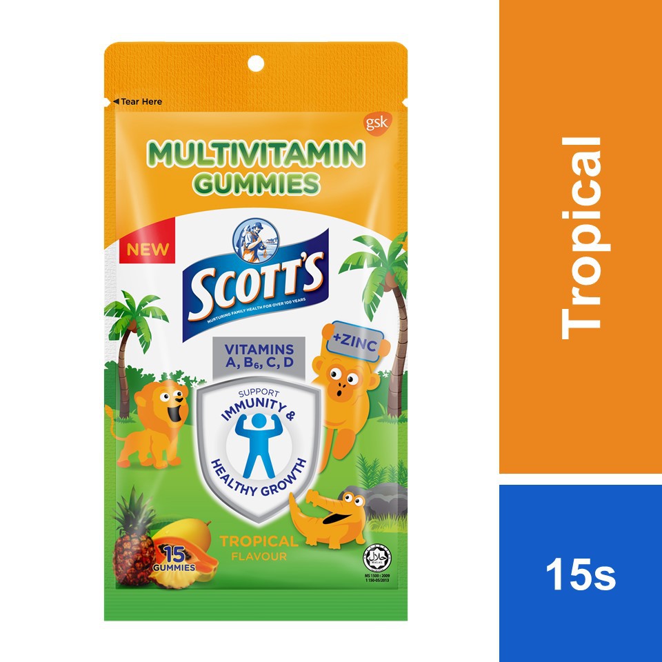Scott's Multivitamin Gummies Tropical Flavour 15s Shopee Malaysia