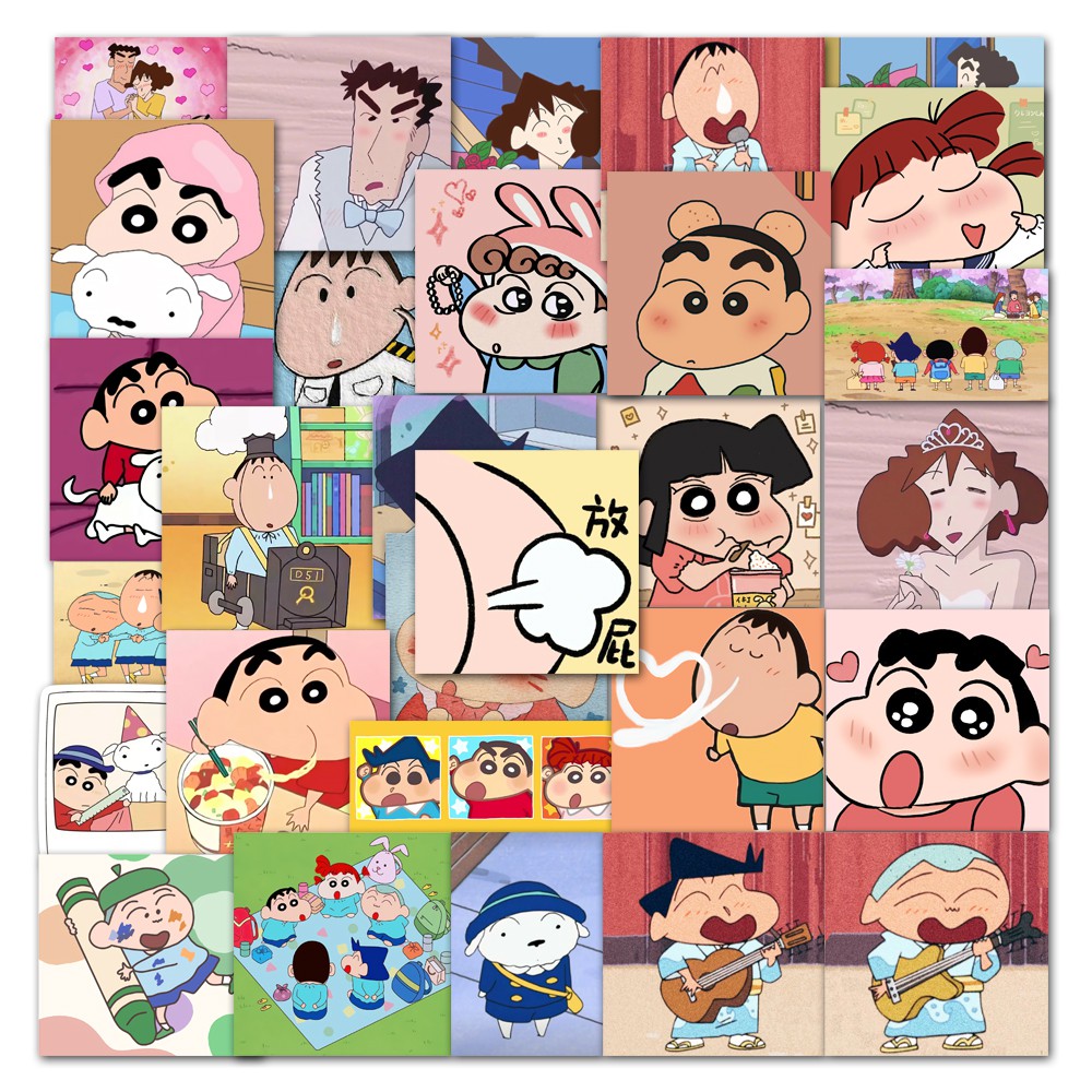 Crayon Shin-Chan stickers: Bạn cũng yêu thích stickers giống như Shin-Chan? Vậy thì bạn không nên bỏ qua bộ sưu tập stickers vô cùng đáng yêu và hài hước này. Không chỉ có các hình ảnh đáng yêu của Shin mà còn có rất nhiều nhân vật khác tạo nên những set stickers thú vị. Nhấn vào hình ảnh để có ngay một bộ sưu tập stickers đầy màu sắc và nhiều niềm vui.